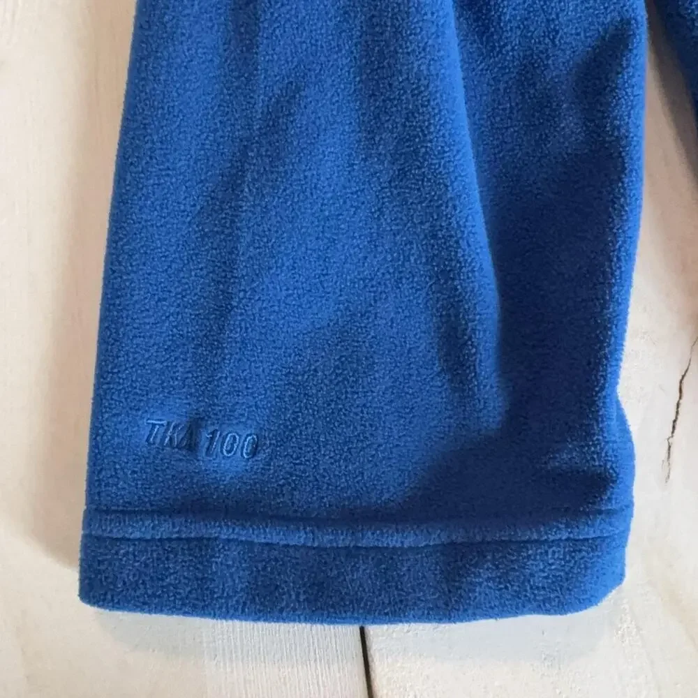 The North Face TKA 100 Fleece Pullover Mens XL Blue 1/4 Zip Hiking Lightweight